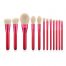 red makeup brushes